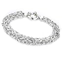 Sterling Silver 7.5" Byzantine Bracelet